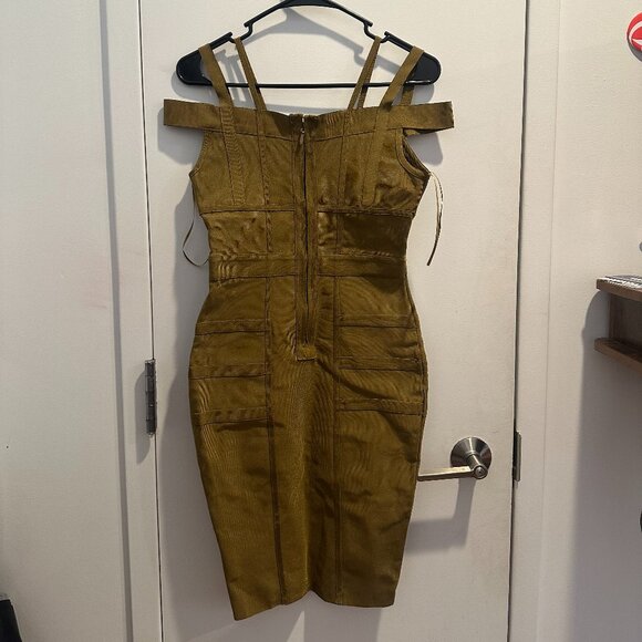 NEW Lansa Bandage Dress - Olive green - Picture 2 of 6